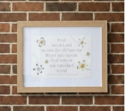 Framed art work - His Voice