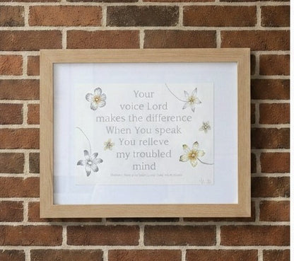 Framed art work - His Voice