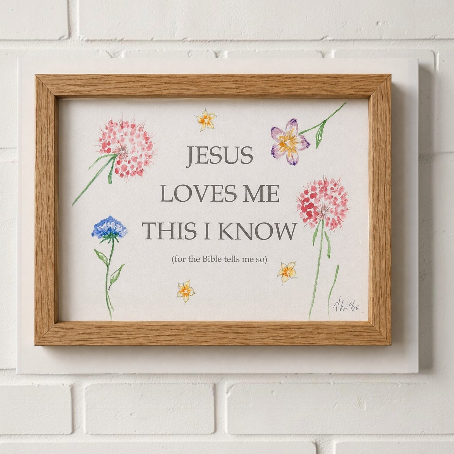 Framed art work - Jesus Loves