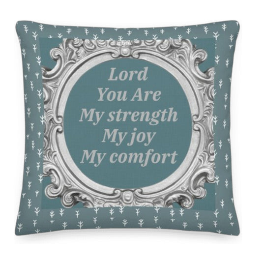 Cushion - Lord you are - dusk blue